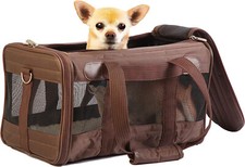 Sherpa Travel Original Deluxe Airline Approved Pet Carrier Small, Brown