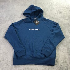 Kappa Hoodie Mens Small Kontroll Pullover Blue Spell Out Sweatshirt Vintage