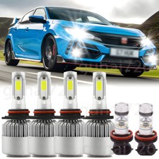 For Honda Civic 2004-2015 6000k Led Headlight Hilo Fog Light Bulbs Combo