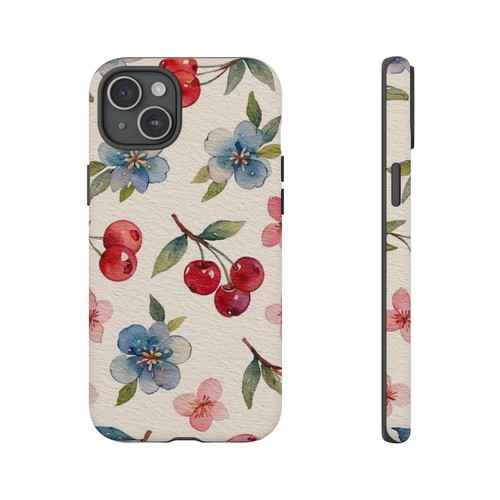 Cherry & Floral Phone Case, Cute Flower & Fruit Cover | X61 - 第 49/272 張圖片