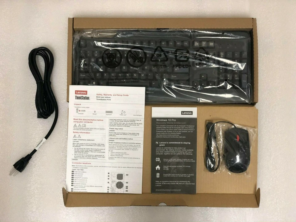 NEW Lenovo Thinkstation P310 Xeon E3-1245V5 16GB RAM 512 SSD with Mice&Keyboard - Image 3 of 4