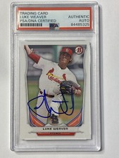 Luke Weaver 1st Bowman Rookie Autograph New York Yankees Reds Cardinals
