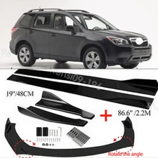 For Subaru Forester Front Rear Bumper Lip Spoiler+Splitter Kit Side Skirt