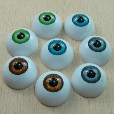 8PCS 26mm Half Round Acrylic Doll Bear Craft Plastic Eyes Eyeball DIY NEW