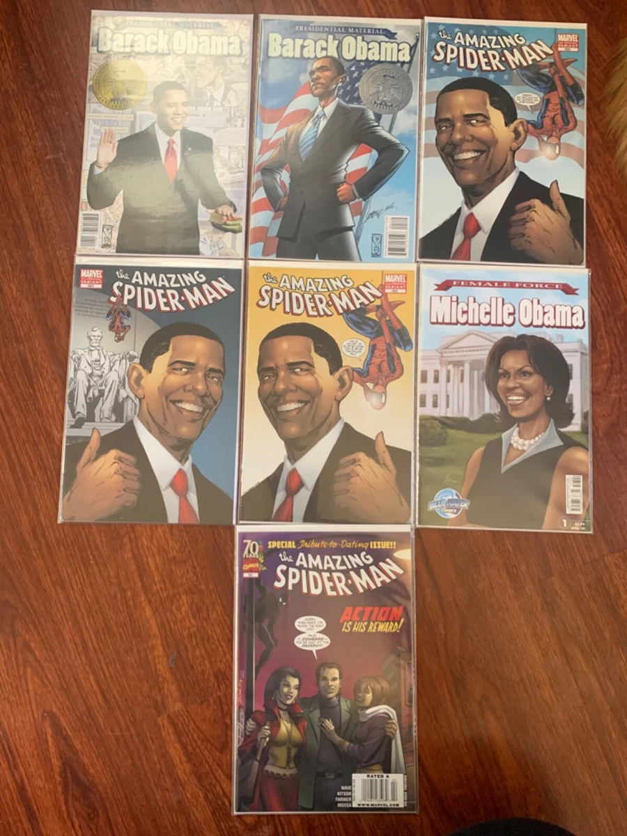 Mixed lot of 7 Barack Obama comics. Amazing Spider-Man, Michelle, etc. Lot  1 | eBay