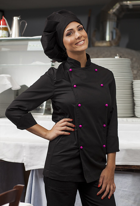 Giacca Chef Uomo Giacca Da Chef Donna Personalizzabile Nero