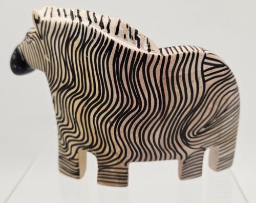 Geschnitzte Harz Zebra Figur handgefertigt afrikanische Kunst 4 cm groß - Bild 2 von 8
