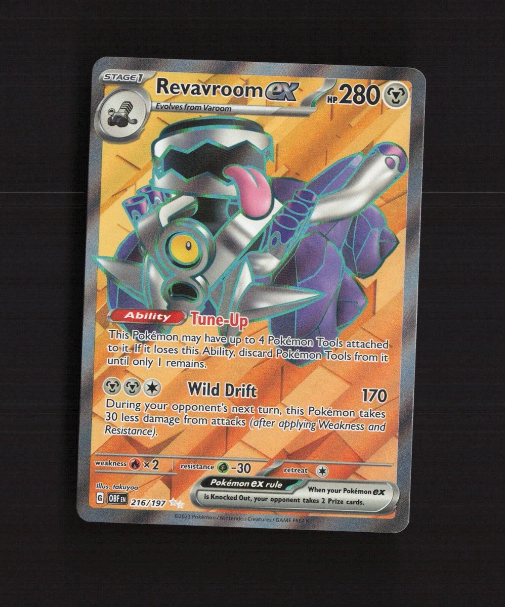 revavroom ex pokemon card value Revavroom ex 216/197 Obsidian Flames Full Art Holo Ultra Rare Pokemon Card
