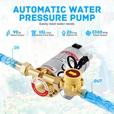 110V Electronic Automatic Home Shower Washing Machine Water Booster Pump