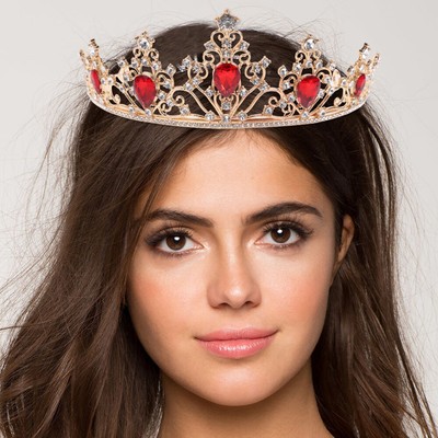  Jasmine Crown Princess Accessories Red for Women Charming Headwear Women's