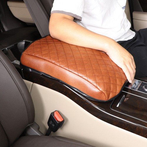 For Land Rover Range Rover Vogue 13-22Brown Leather Center Armrest Box Case Trim - Picture 6 of 11