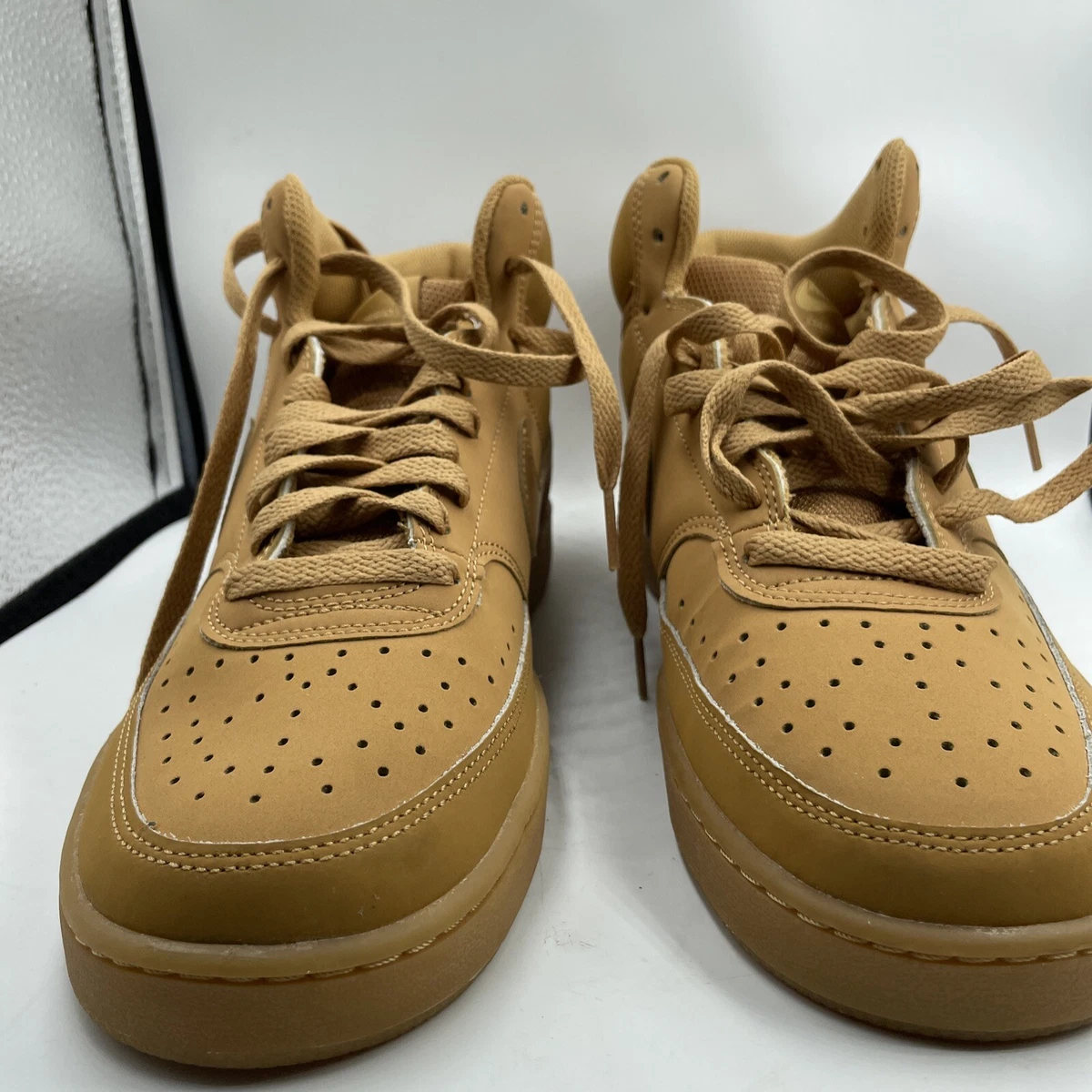 Nike Court Vision Mid Flax Twine Tan Shoes Sneakers CD5466 200