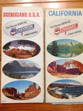 I Of 2 VTG 1967 Chevron ROAD MAP SCENICLAND USA Or 1966 California State Map