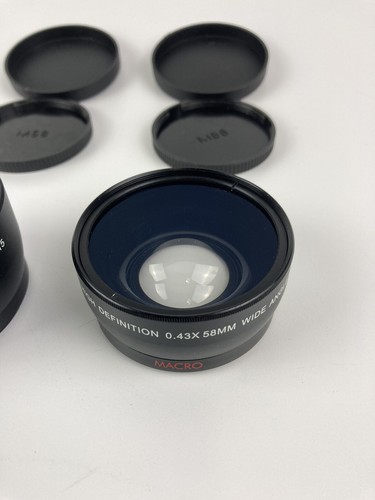 Set of 2 Digital Concepts High Def 2.2x 58mm Telephoto, 0.43x 58mm Wide Angle - Picture 4 of 12