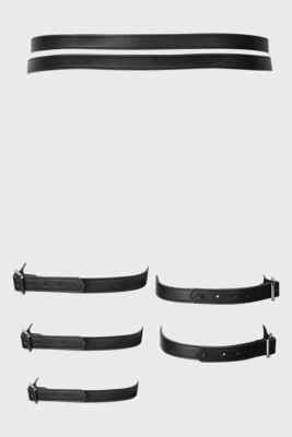 Killstar Carrion Harness Black Faux Leather Buckle Gothic  display picture 2