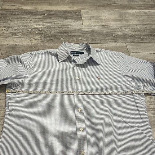 🔥Ralph Lauren klassische Passform blau weiß gestreiftes Hemd 16,5 34/35 gebraucht, in einwandfreiem Zustand - Bild 5 von 7