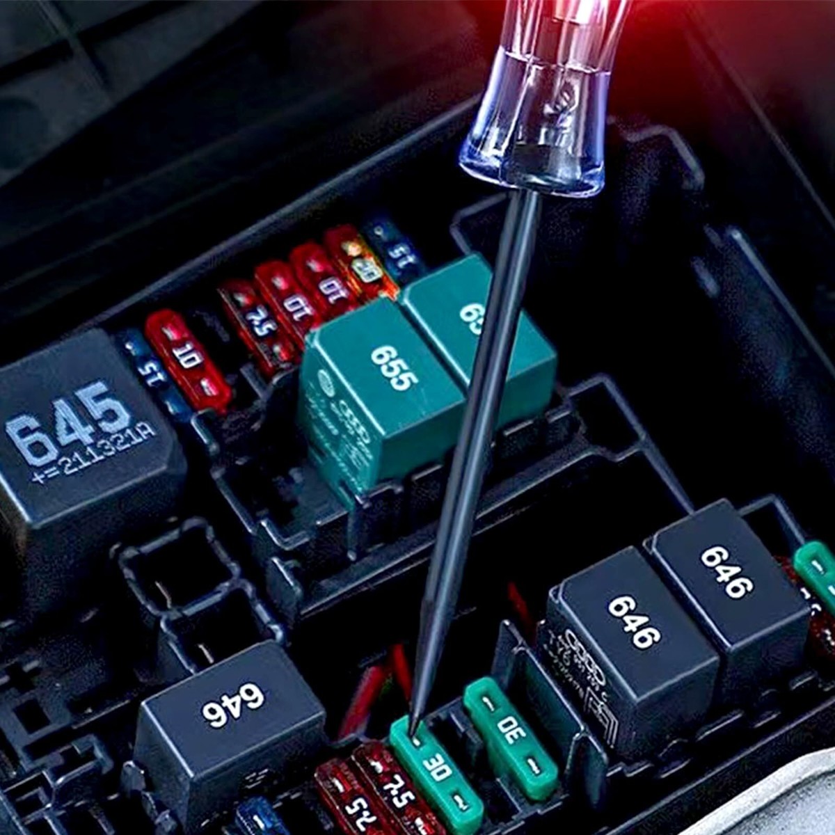 6V-12V-24V Automotive Test Light Digital LED Circuit Tester with