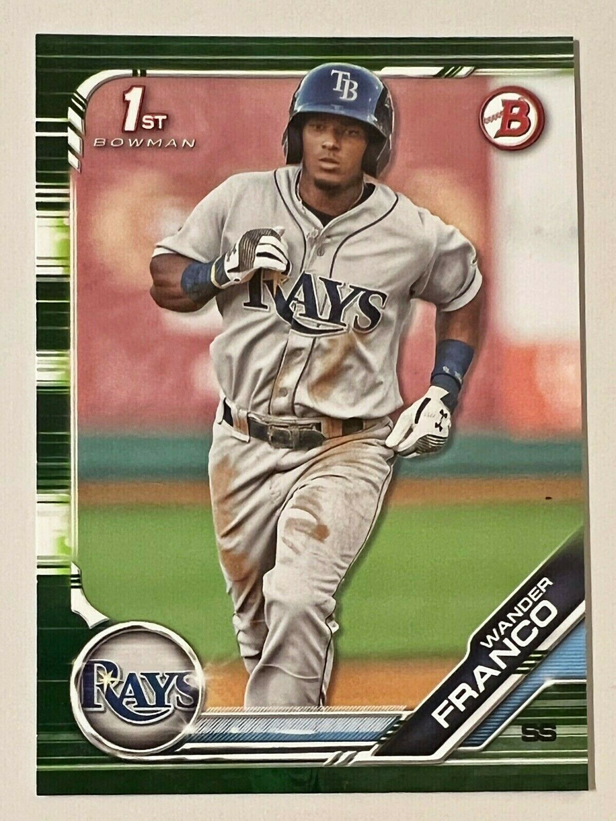 2019 Bowman Wander Franco 1st Edition Paper RC #BP-100 Green Camo SP RAYS HOT