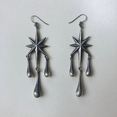 Vintage Gothic Rock STAR Earring Water Drop Eardrop Womens Girls Fashion Jewelry - Picture 3 of 3