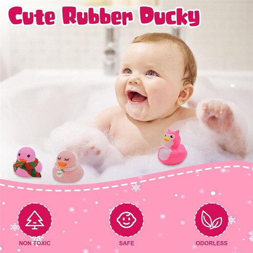 Pink Rubber Duck Toys Christmas Countdown Advent Calendar Kids Girls Xmas Gifts - Picture 6 of 7