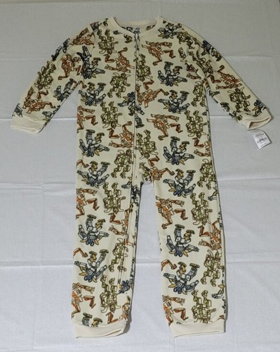 Carter’s Fleece One Piece Footless Zip-up Pajamas Kids Size 10/10A Sleepwear New