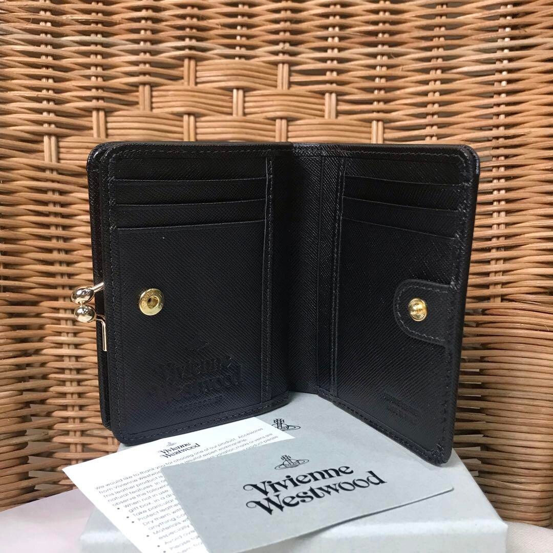 Vivienne Westwood Saffiano Leather Gamaguchi Bifold Wallet