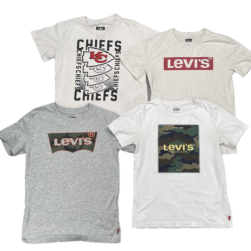 Levi's T-Shirt + NFL Lot (4) Boy Med Preppy Camo Kansas Chiefs Sport 90's Retro