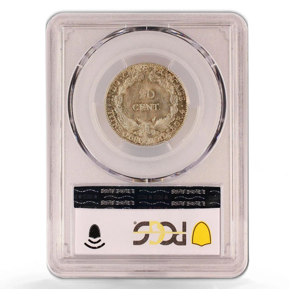 France French Indochina 20 cents Liberty Seated KM-17.2 MS64 PCGS Ag coin 1937 - Image 4 of 4