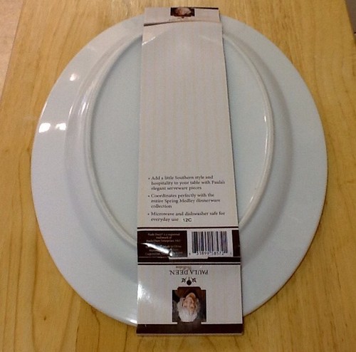 NUEVO Paula Deen PRIMAVERA MEDLEY Patrón 14" Ovalado Plato para Servir Pájaros Flores - Imagen 5 de 6