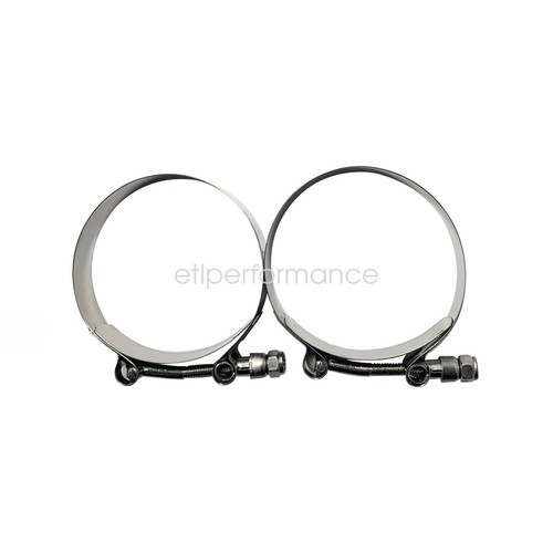 T-Bolt Clamp 58-65mm Stainless Steel Clamps Turbo Intake Hose 2 Pack - Picture 5 of 5