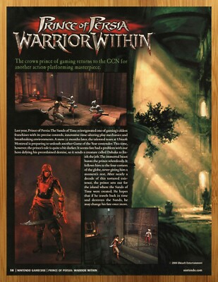 2004 Prince of Persia Warrior Within PS2 Xbox Gamecube Print Ad/Poster Promo Art