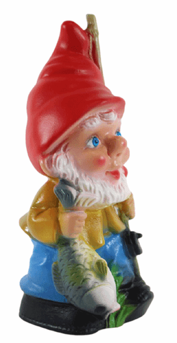 Enano de Jardín Figura Pescador Con Y Caña Pie Plástico H 19,5 CM - Imagen 4 de 5