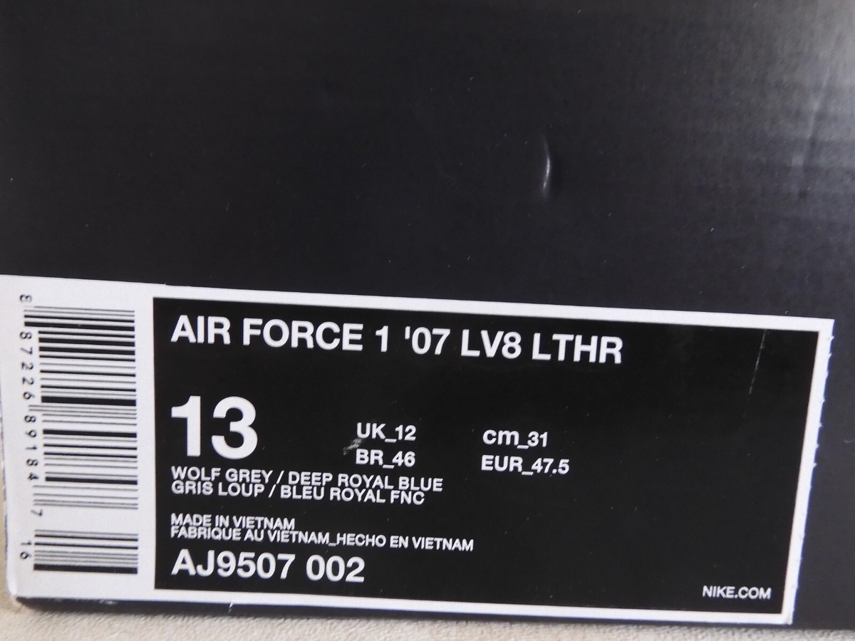Size 13 - Nike Air Force 1 '07 LV8 Blue Jewel for sale online | eBay