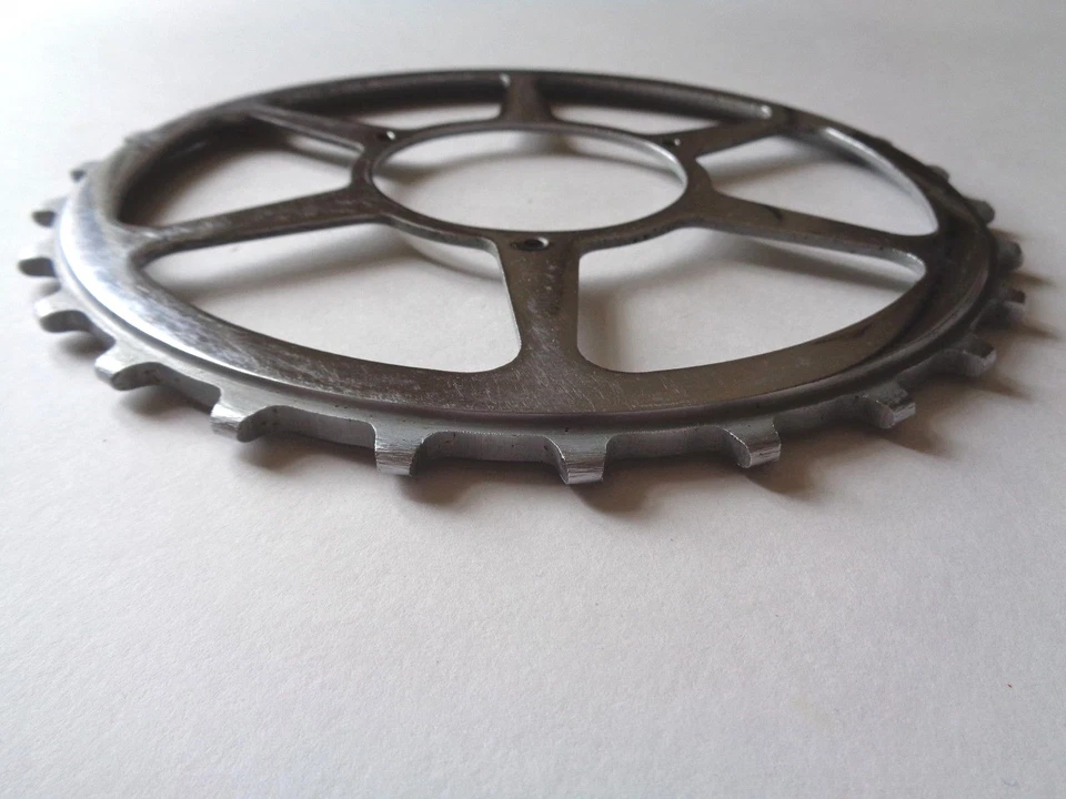 Rare NOS Vintage 1950s Williams 27T inch pitch/skip tooth track/pista chainring - Image 2 of 4