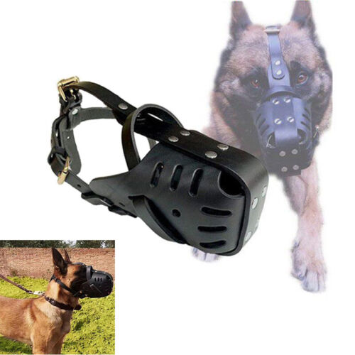 Pet Supplies Dog Mouth Cage Adjustable Anti Bite Mesh Soft Leather Mouth Muzzles