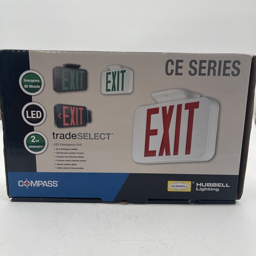 Hubbell Beleuchtung Kompass CC Serie LED Ausstiegsschild Notlicht