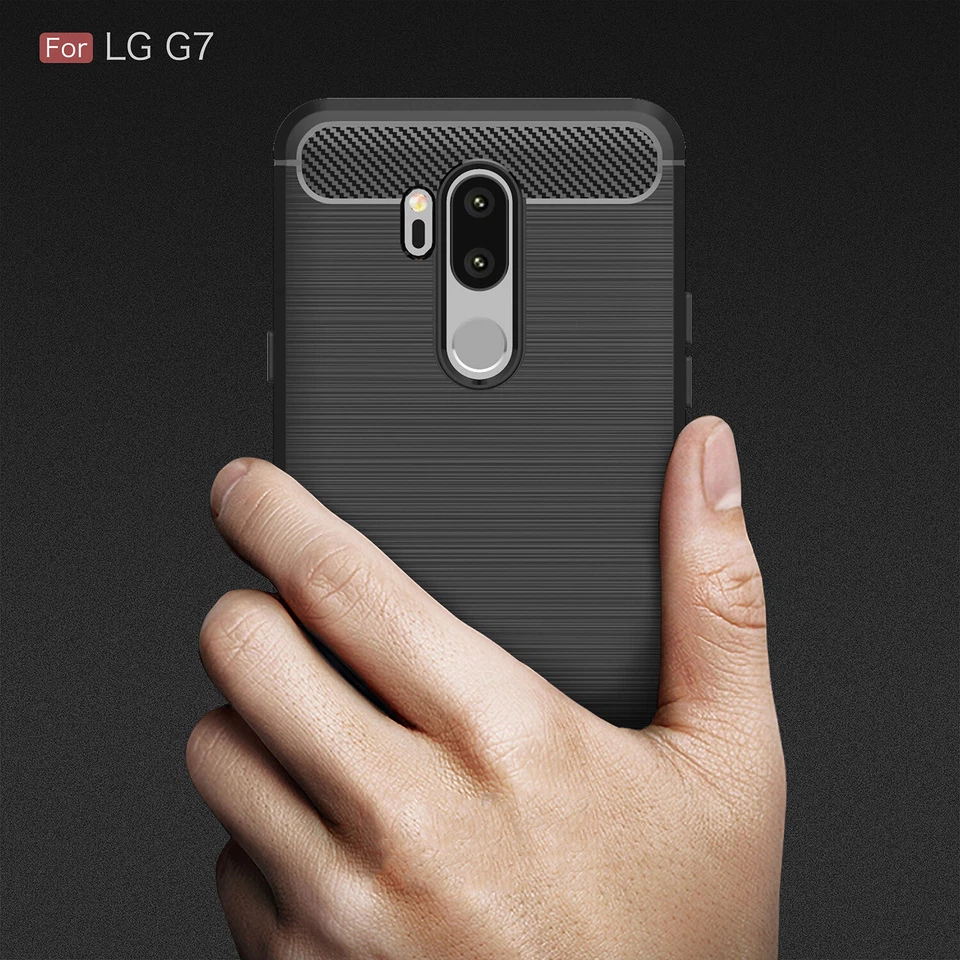 Funda protectora de pantalla brillante magnética a prueba de golpes cubierta resistente para LG G7 ThinQ Foto 3 de 4