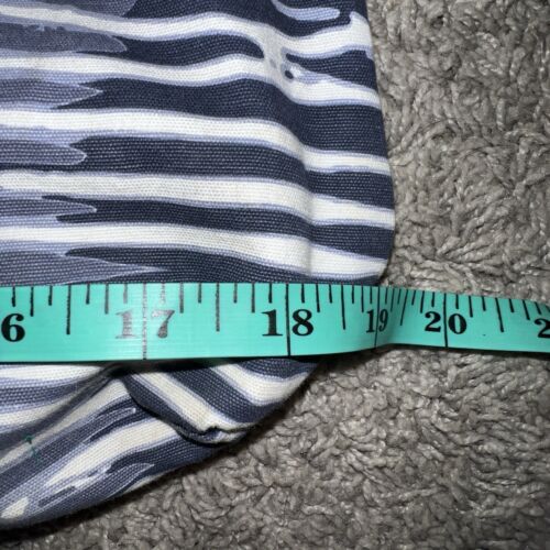 Tommy Hilfiger Medium Blue White Hobo Shibori Pinstripe Tote Bag 19x16 - Picture 3 of 6
