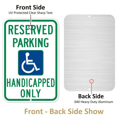 GicnKeuz Parkschild 'Reserved Parking' – 30,5 X 45,7 Cm, Aluminium, Reflektierend, Wasserdicht, 2 Stück