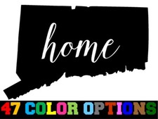 Vinyl Decal Truck Car Sticker Laptop - Home State Outline Love USA Connecticut