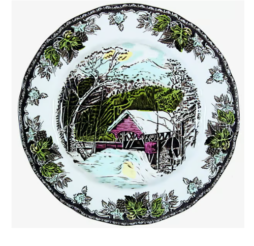 Johnson Bros LIMITED EDITION Friendly Village Salatteller Turkey Bridge ODER Maple - Bild 7 von 8