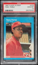 1987 Fleer Glossy #209 Tony Perez PSA 10 GEM MINT