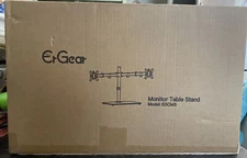 ErGear Black Dual Monitor Table Stand EGCM3 NEW Adjustable See Description