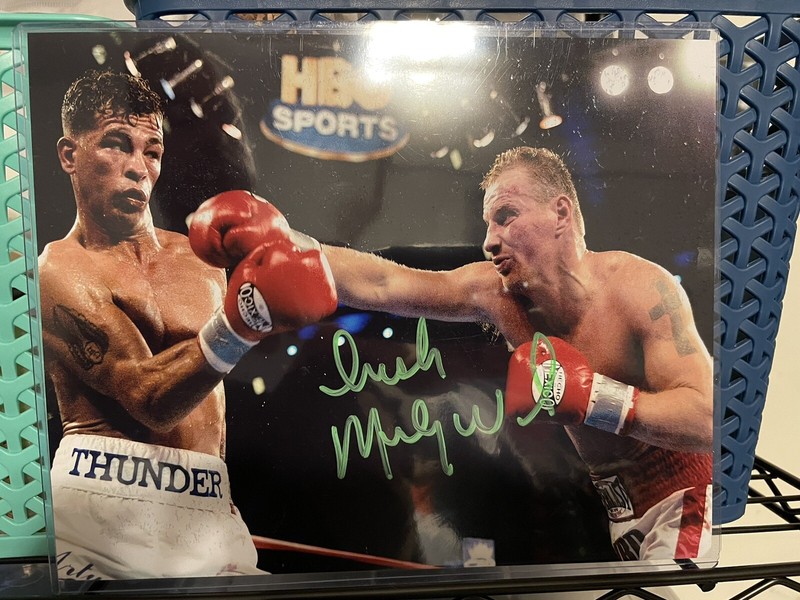 IRISH MICKY WARD AUTOGRAPH PHOTO BOXING 8X10 WITH COA ( Gatti/Ward Trilogy)