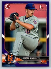 2018 Bowman Jordan Humphreys 1st Bowman Rookie Purple Parallel #/250 RC #BP66