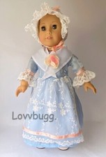 Lección de té Colonial Repro con zapatos para ropa de muñeca de 18" American Girl Elizabeth