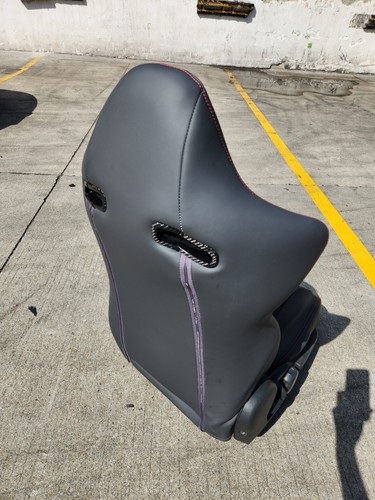 Nissan Skyline R34 GTR FRONT LEATHER SEAT ALCANTARA CUSTOM SEAT COVER restored - Picture 6 of 10