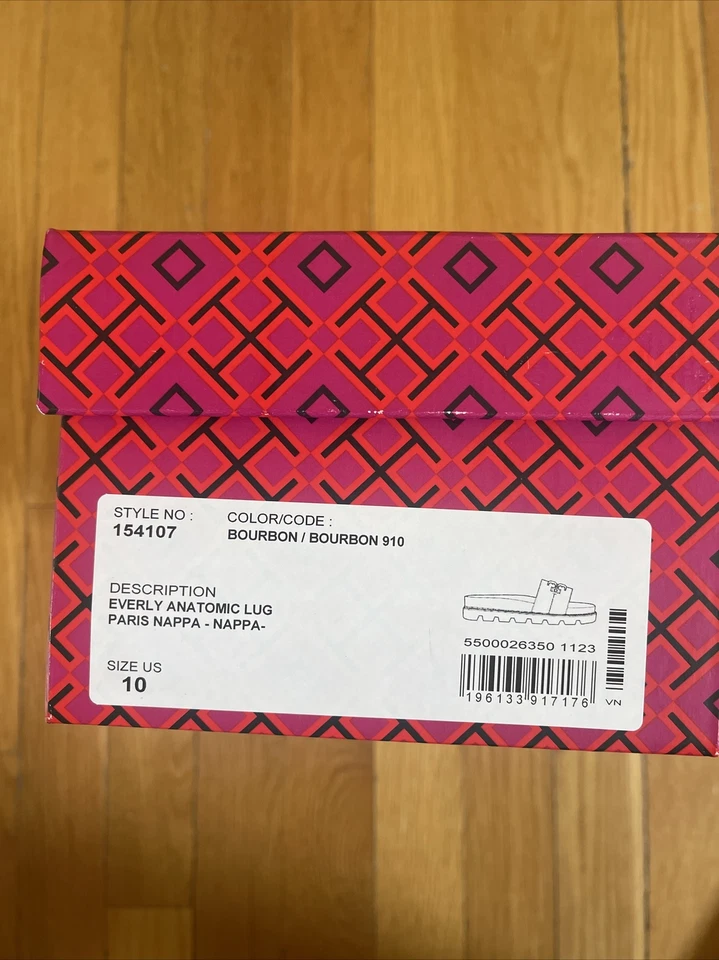 Auténtica caja de regalo de zapatos rosa vacío Tory Burch con pañuelo, 12,5 x 6,5 x 4,5", preowne Foto 3 de 4