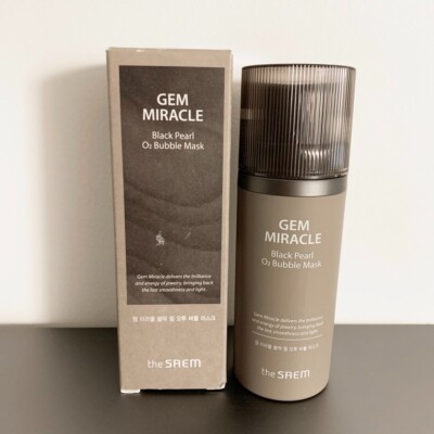 THESAEM Gem Miracle Black Pearl O2 Bubble Mask - 3.7 fl oz (EXP 05/21/26)