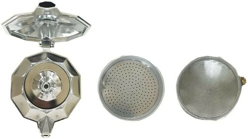 Brandello Aluminium Espressokochfeld Kaffeemaschine. Silberkanne Kubanischer Kaffee 1 TASSE - Bild 7 von 9